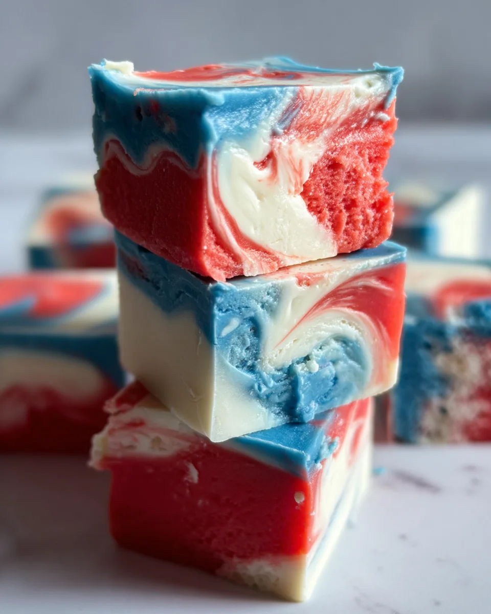4th of July Tie Dyed Fudge 19 4th
