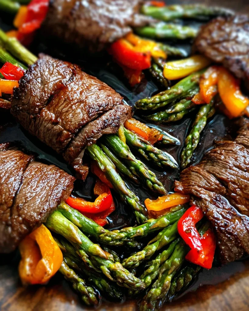 Air Fried Steak and Asparagus Bundles