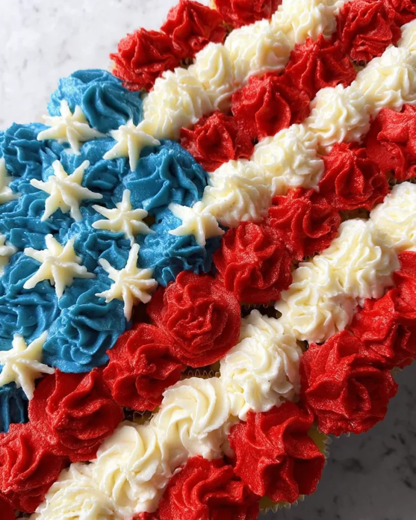 American Flag Cup Cake