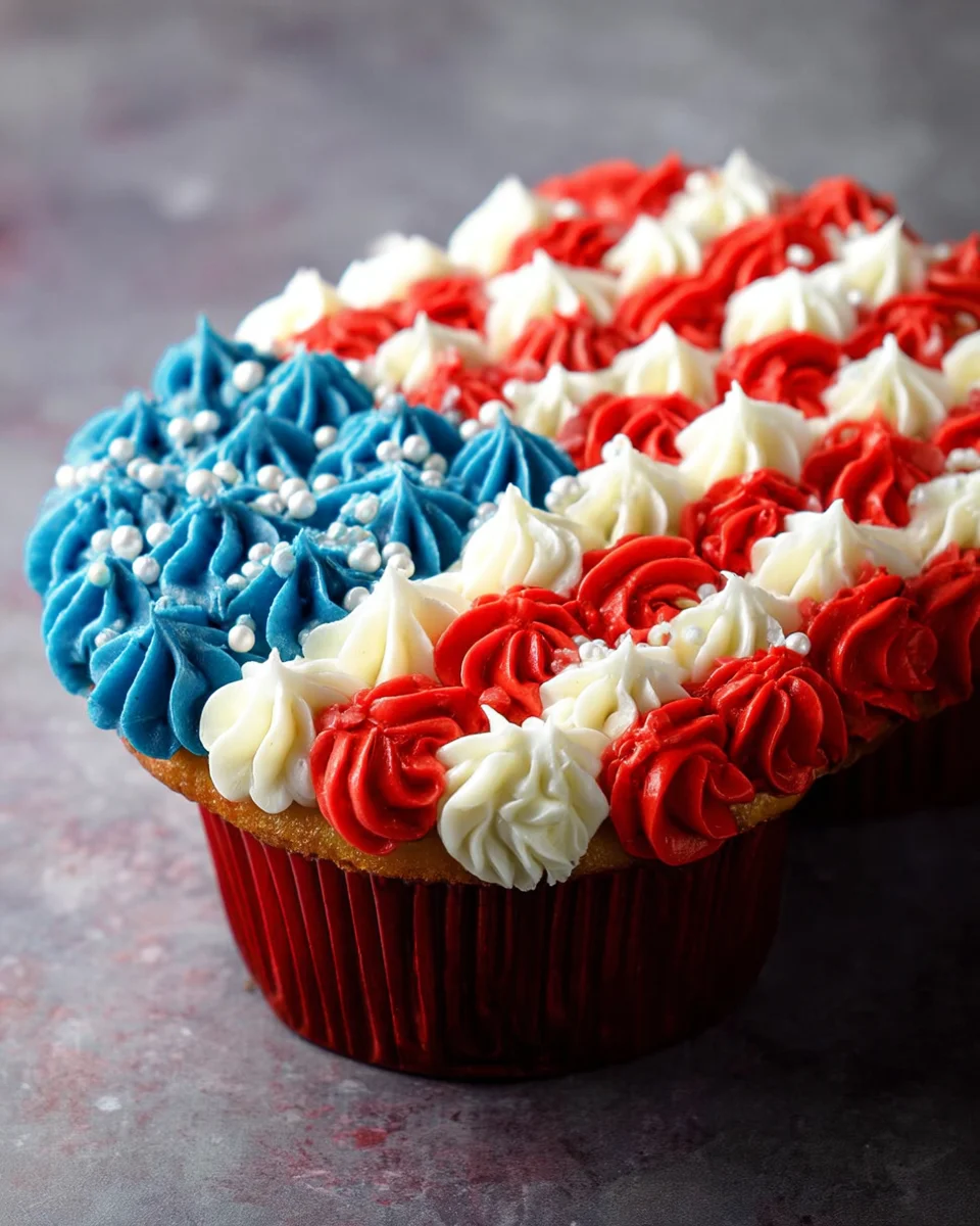 American Flag Cup Cake 28 American