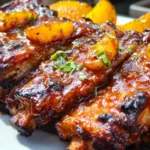 Baby Back Ribs with Balsamic-Peach BBQ Sauce 25 Baby Back Ribs with Balsamic-Peach BBQ Sauce