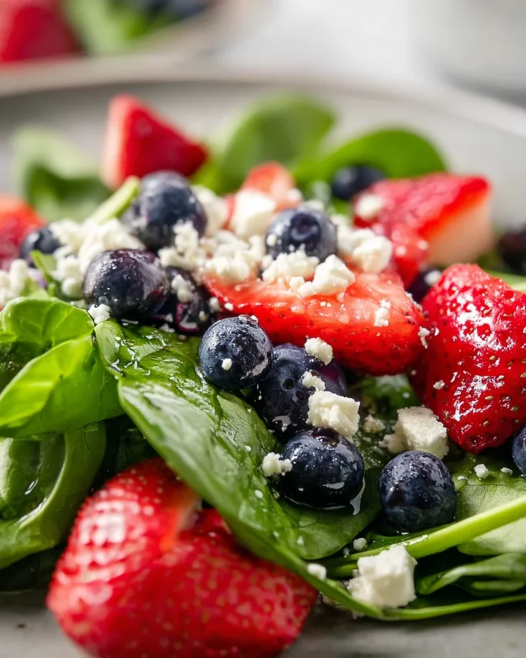 Berry, Feta and Spinach Salad