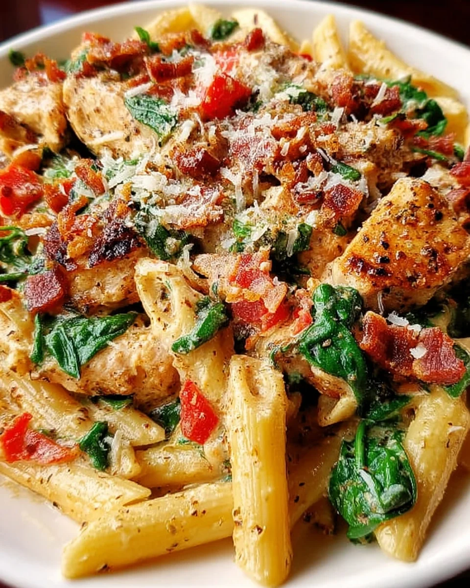 Creamy Chicken Pasta with Bacon 24 Creamy