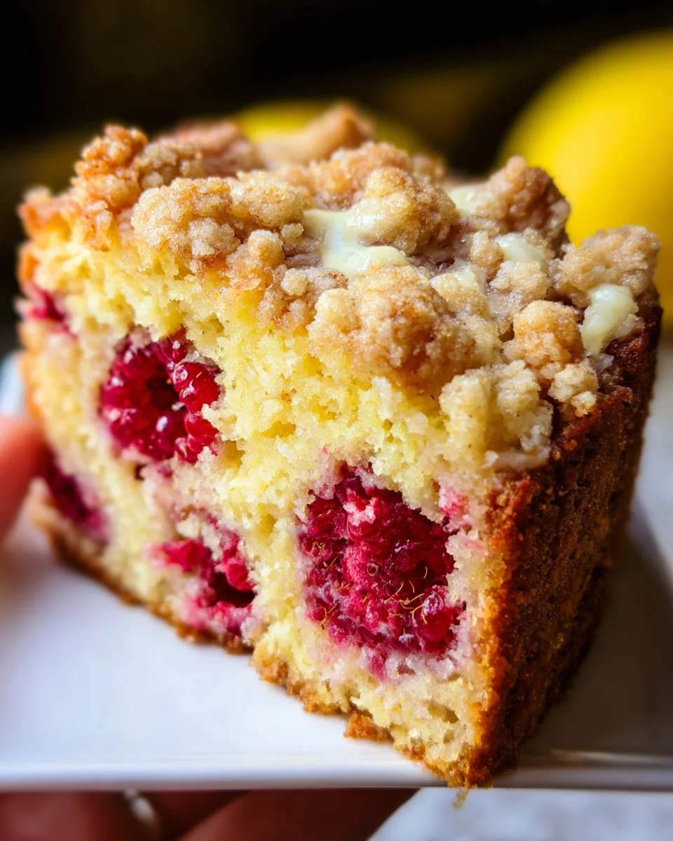 Easy Lemon Raspberry Cake with Crumb Topping 23 Easy