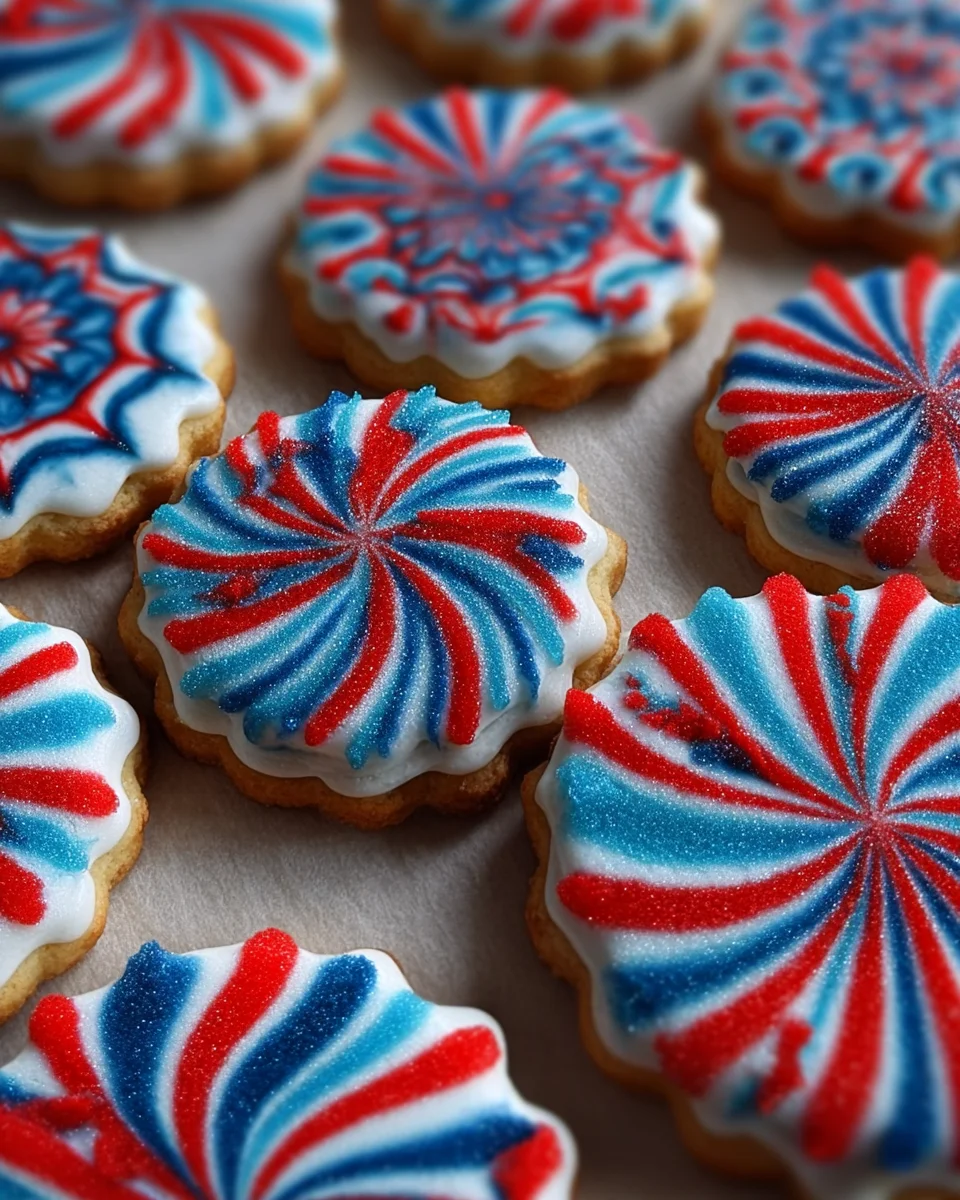 Fireworks Sugar Cookie Cake 17 Fireworks