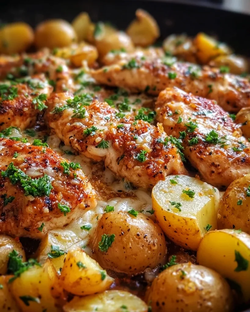 Garlic Parmesan Chicken and Potatoes (One-Pan Dinner)