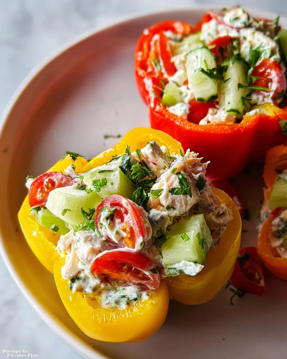 Greek Yogurt Chicken Salad Stuffed Peppers 13 Greek