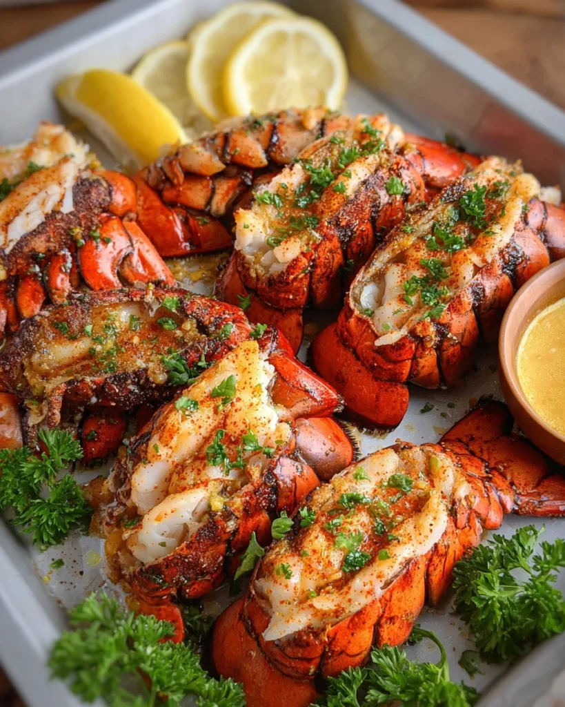 Lemon Butter Grilled Lobster Tails