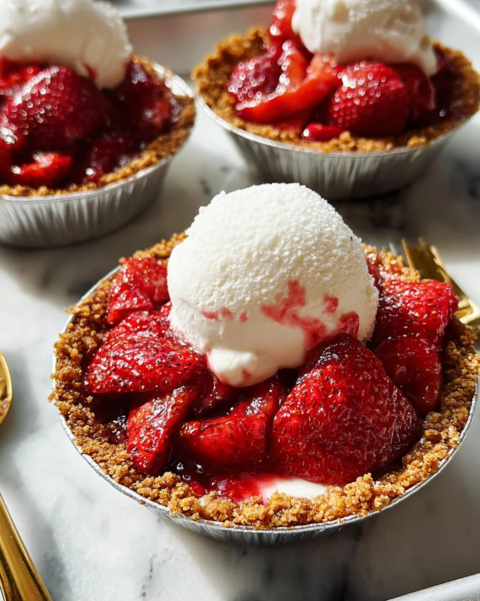 Mini Strawberry Ice Cream Pies 17 Mini Strawberry Ice Cream Pies