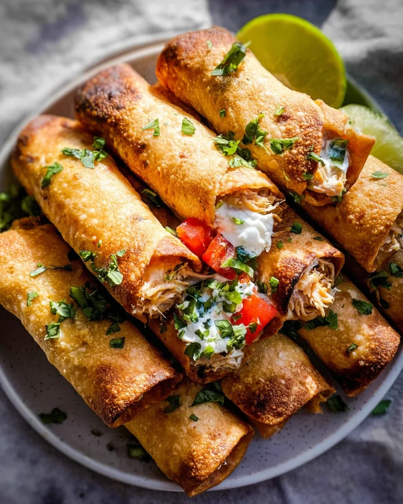 Oven Baked Chicken Taquitos Recipe