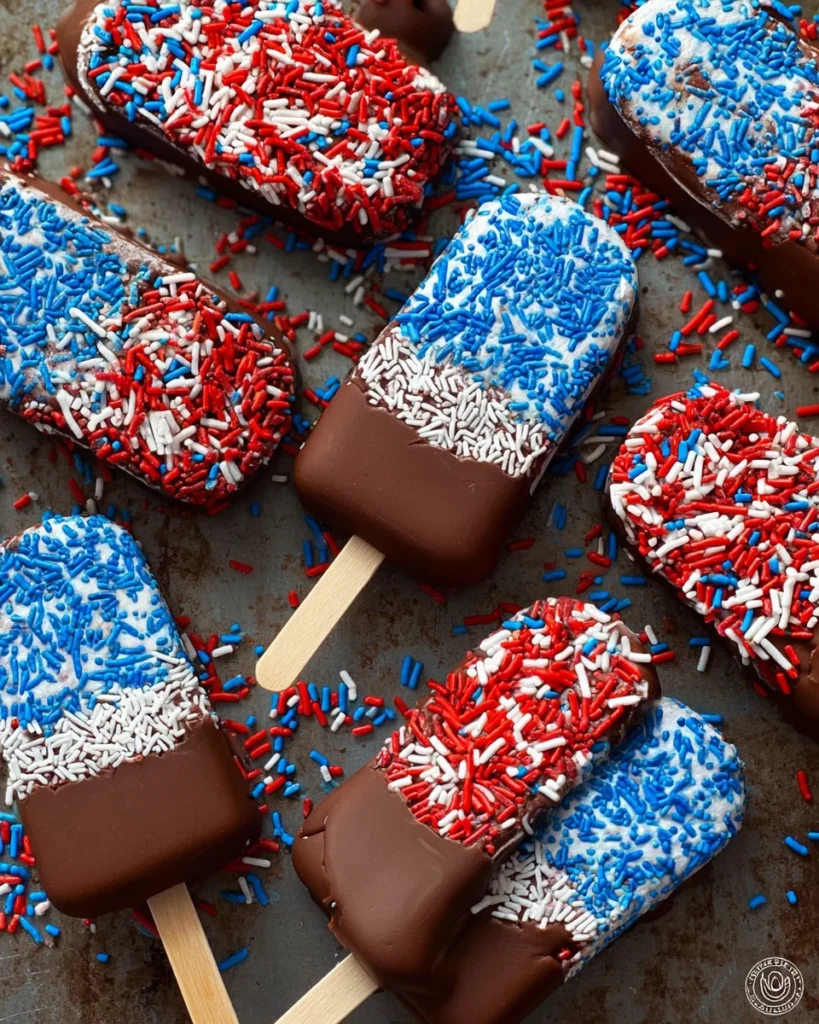 Patriotic Mini Ice Cream Sandwiches
