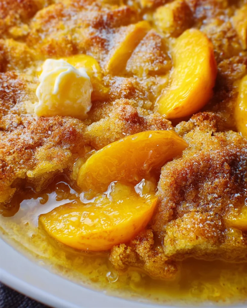 Peach Cobbler with Cake Mix
