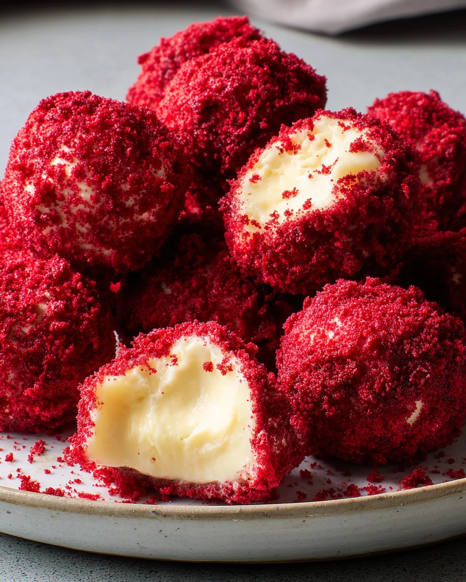 Red Velvet Cheesecake Bites 16 Red