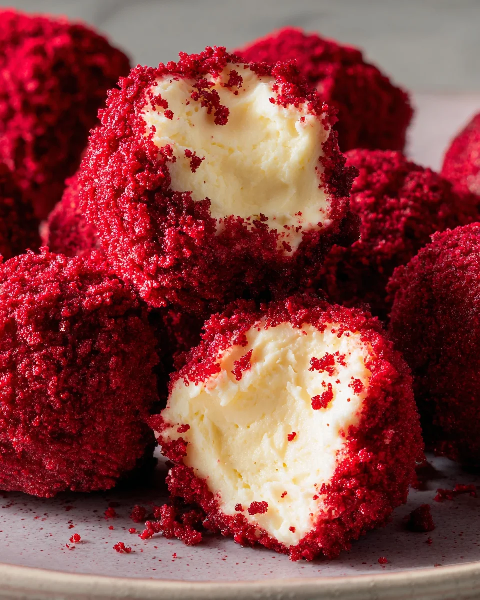 Red Velvet Cheesecake Bites 17 Red