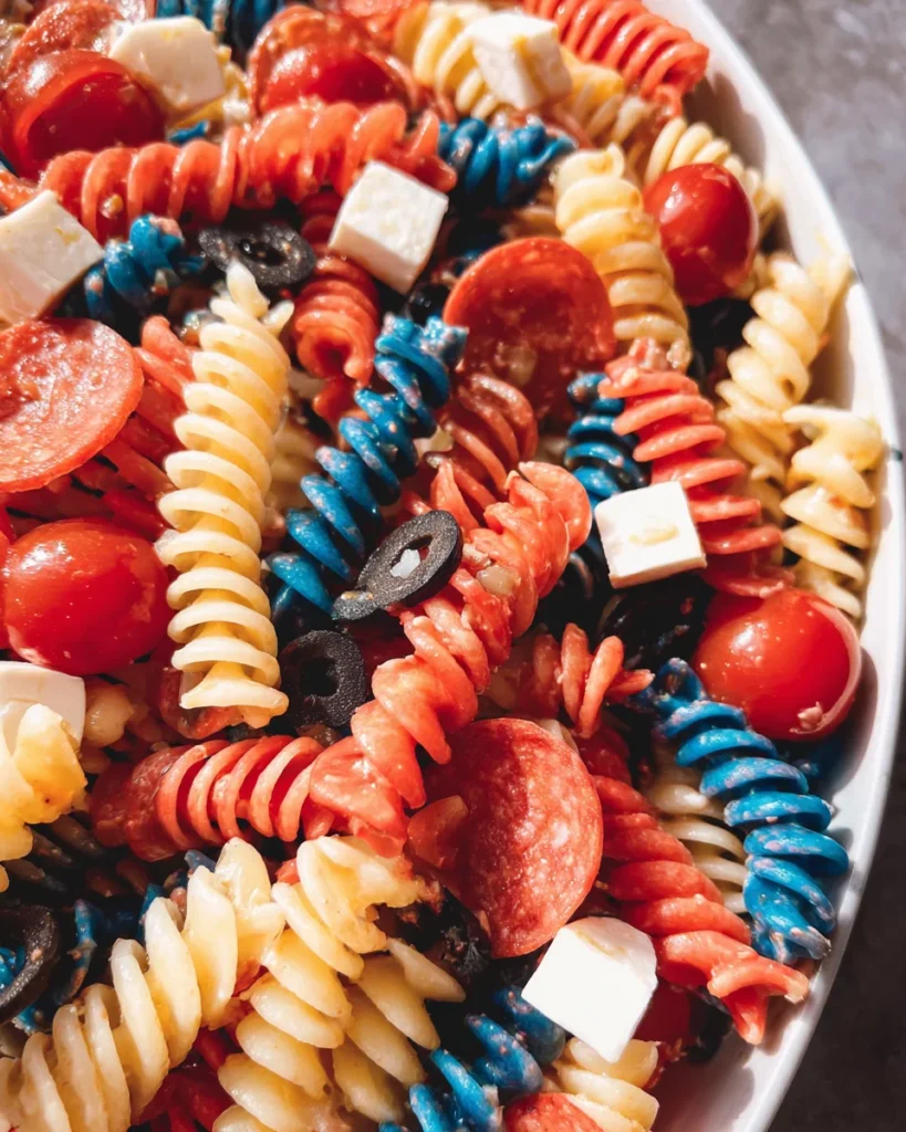 Red White And Blue Pasta Salad