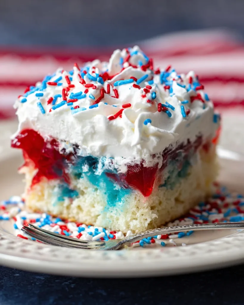Red, White, & Blue Poke Cake