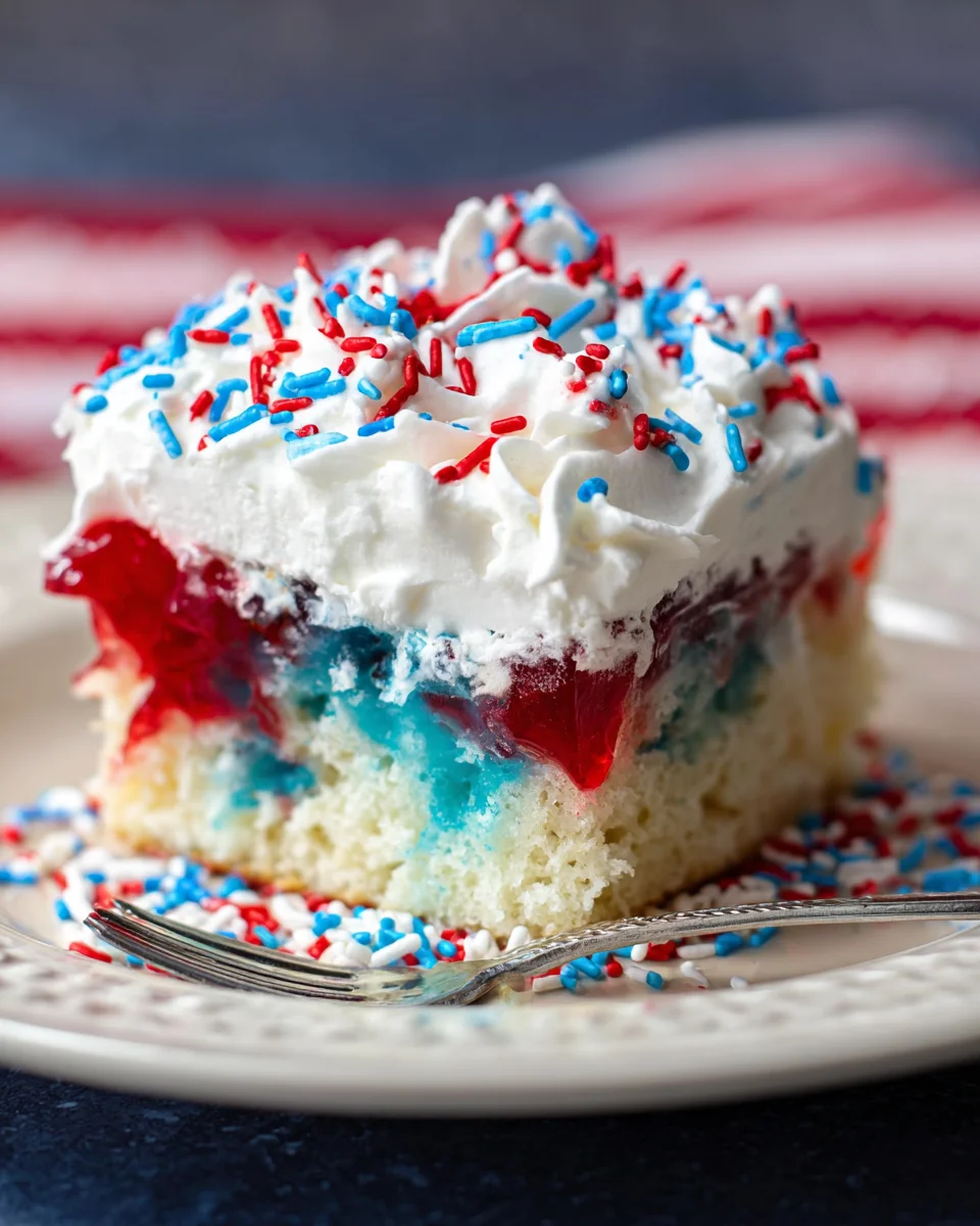Red, White, & Blue Poke Cake 17 Red, White, & Blue Poke Cake
