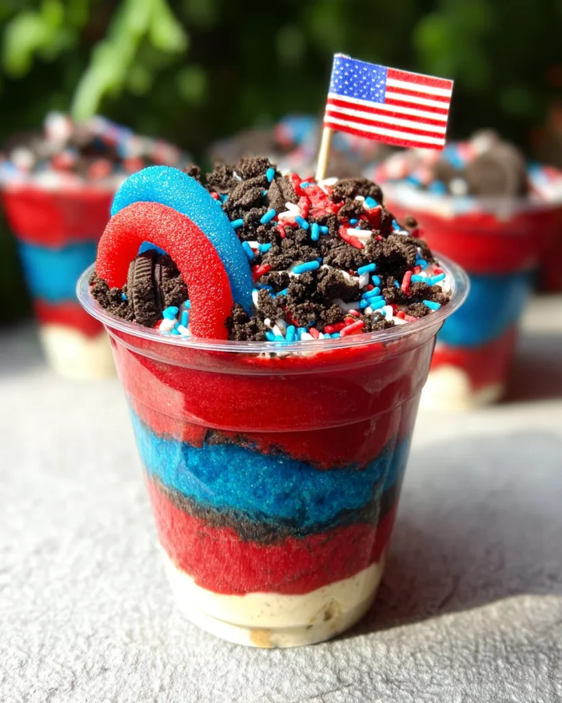 Red, White and Blue Dirt Cups