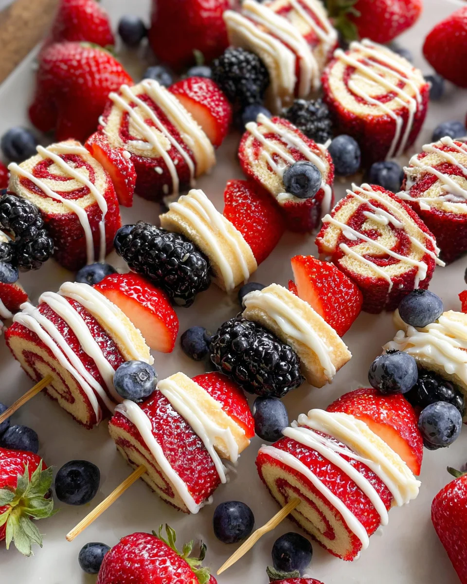 Red, White and Blue Fruit Kabobs 15 Red,