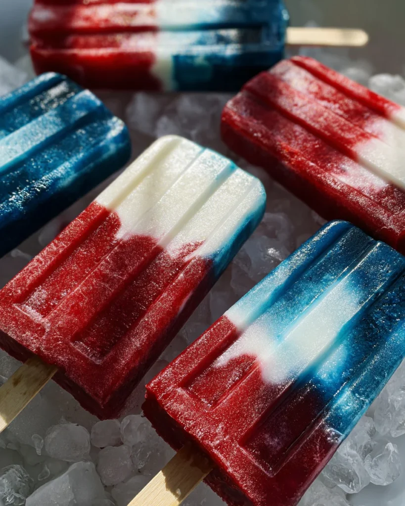 Red White and Blue Popsicles