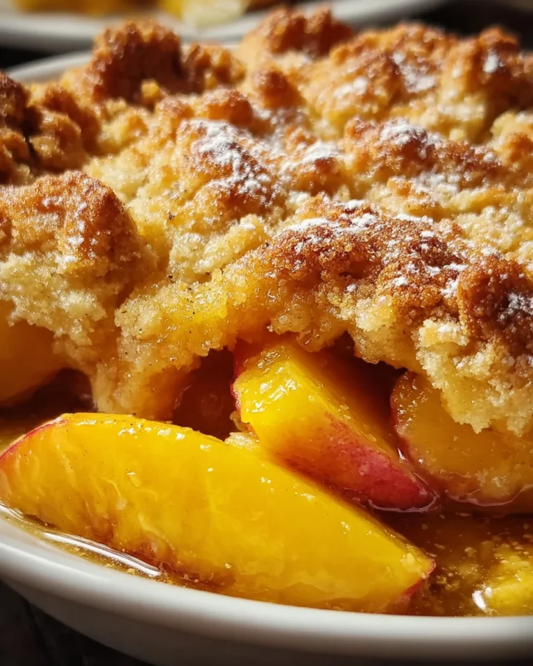 Ridiculously Easy Peach Cobbler