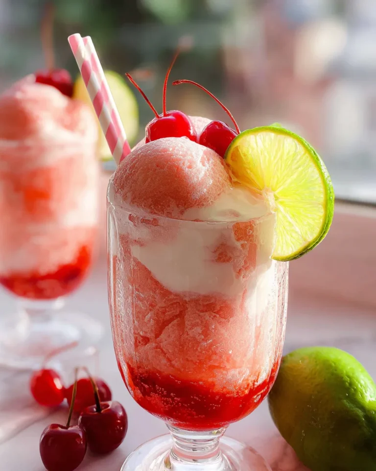 Shirley Temple Ice Cream Float