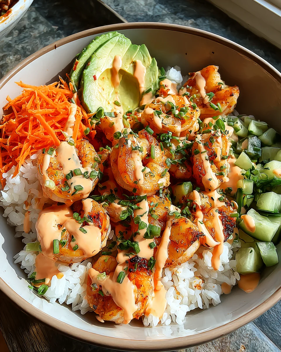 Shrimp Rice Bowls with Spicy Mayo 18 Shrimp