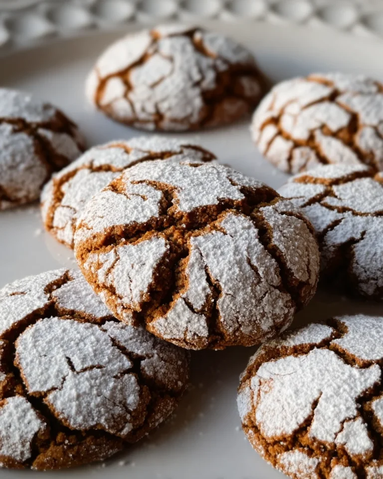 Soft and Spiced Gingerbread Crinkle Cookies