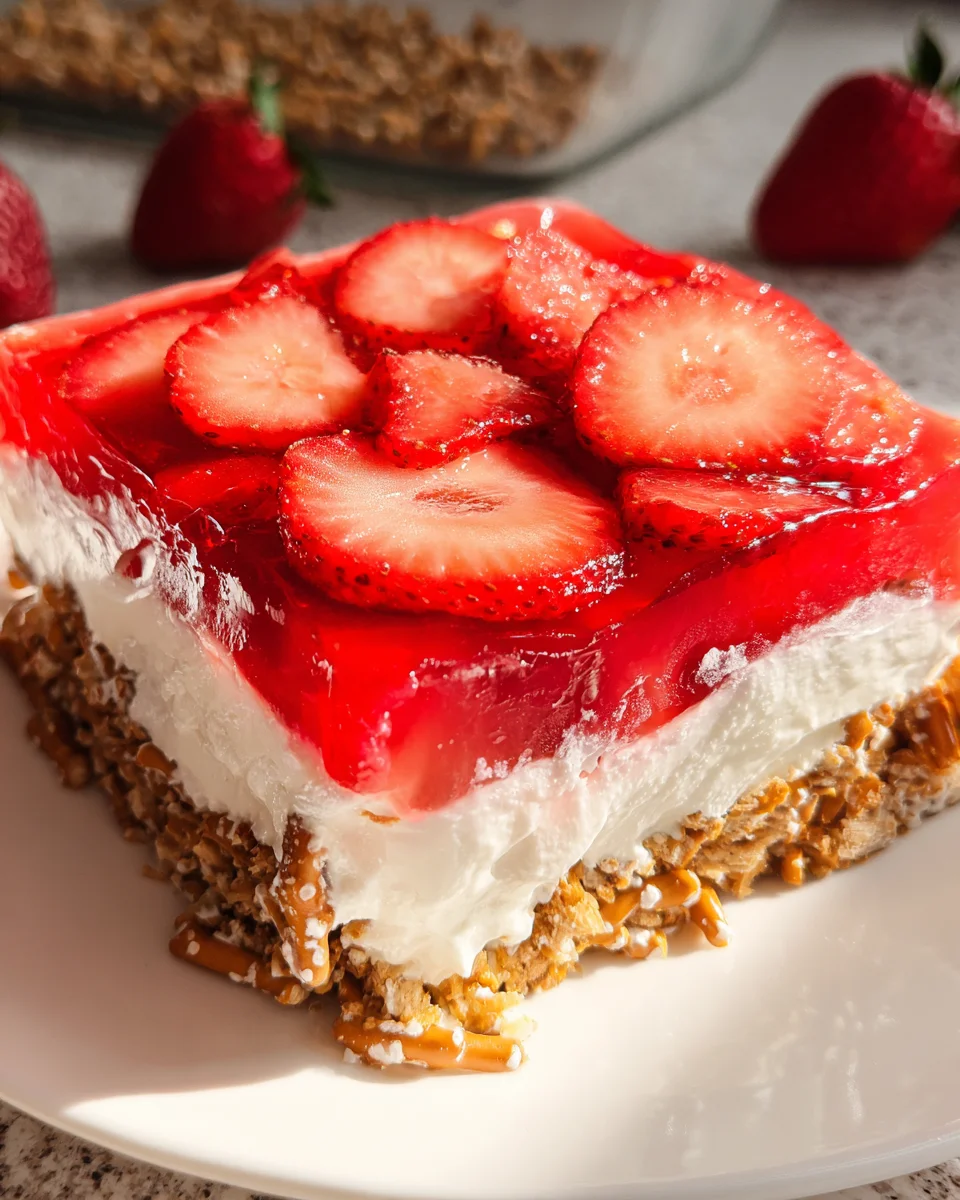 Strawberry Pretzel Salad 18 Strawberry