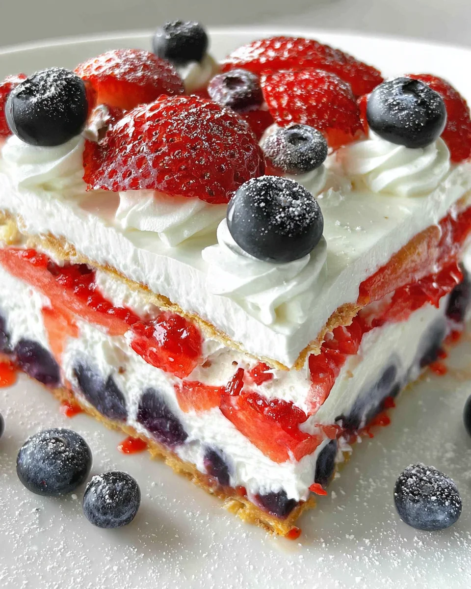 Summer Berry Jello Lasagna 30 Summer
