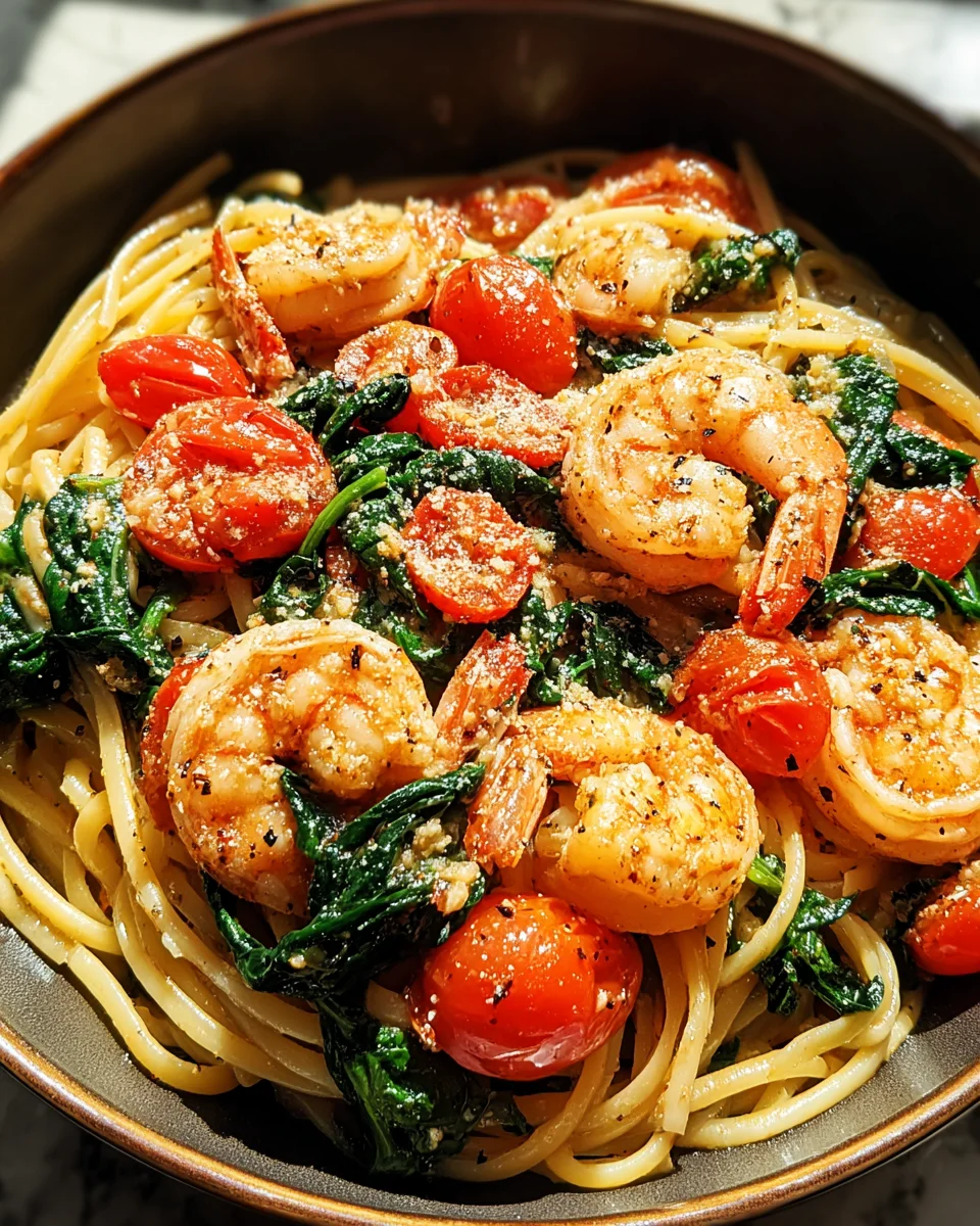 Tomato Spinach Shrimp Pasta 22 Tomato