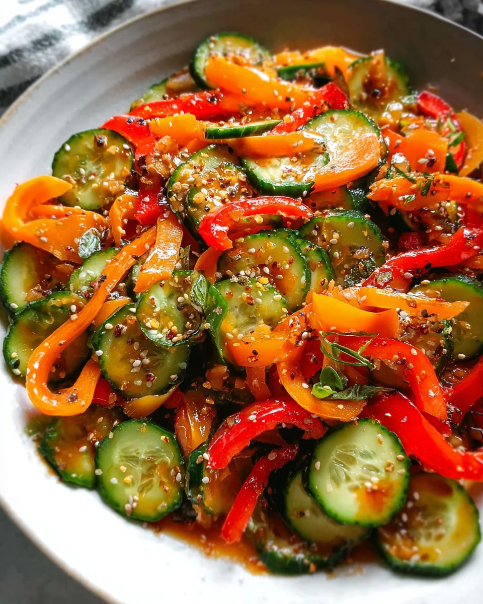 Viral Cucumber Pepper Salad 17 Viral