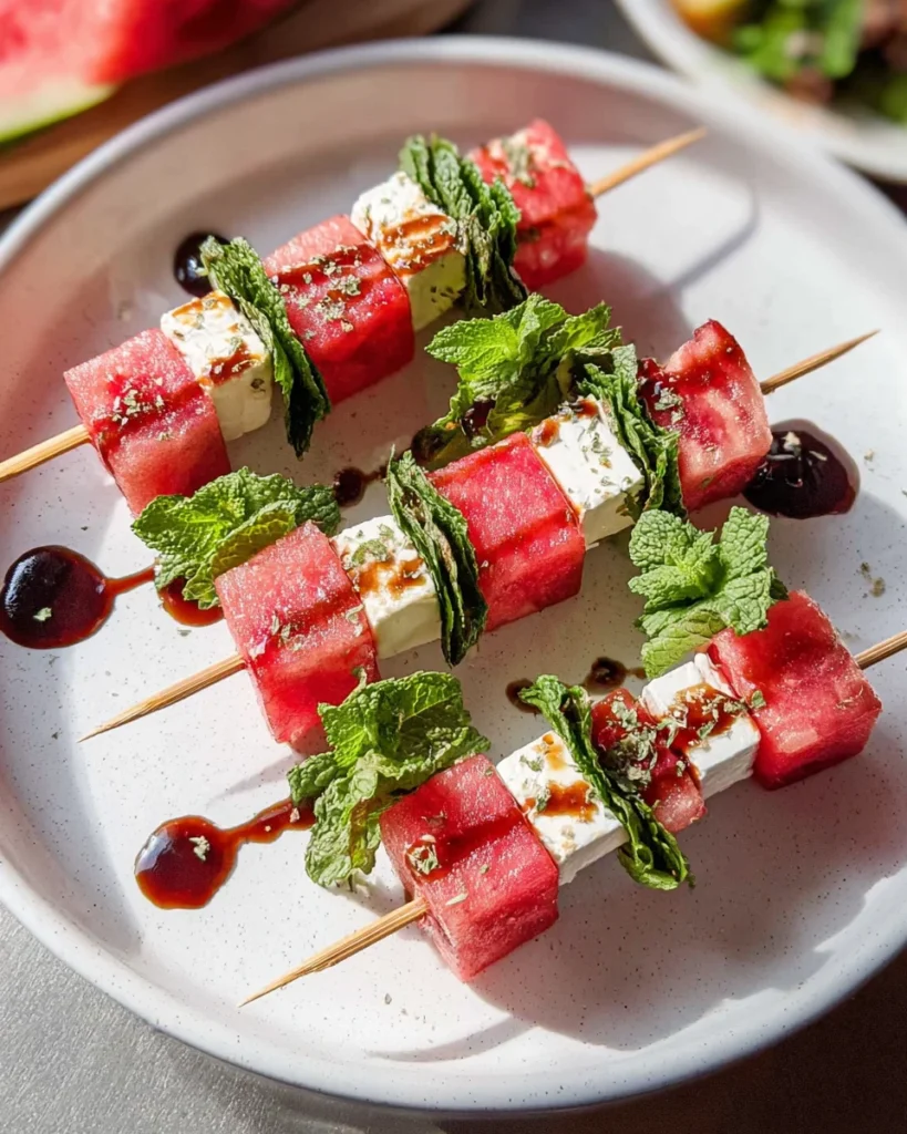 Watermelon-Feta Skewers