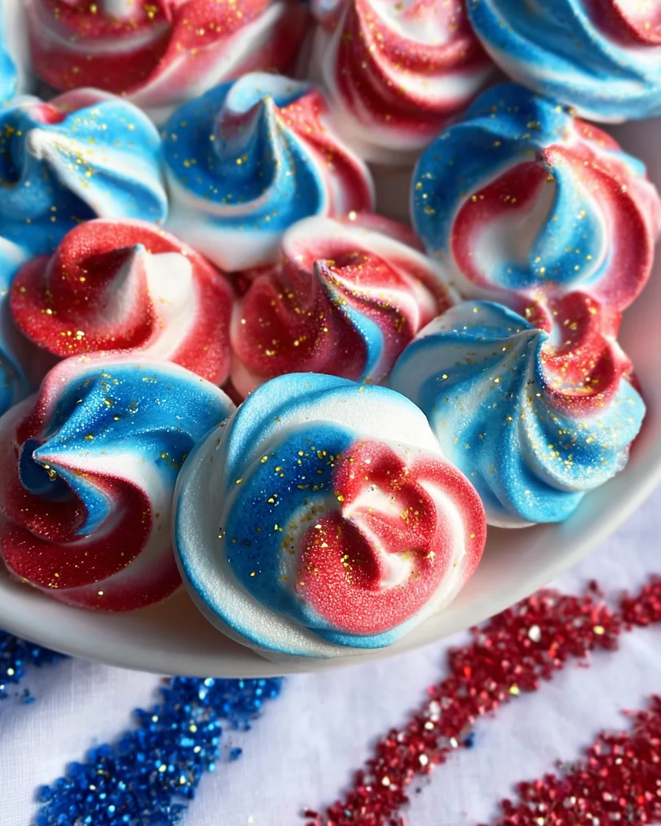 Patriotic Meringue Cookies 15 patriotic
