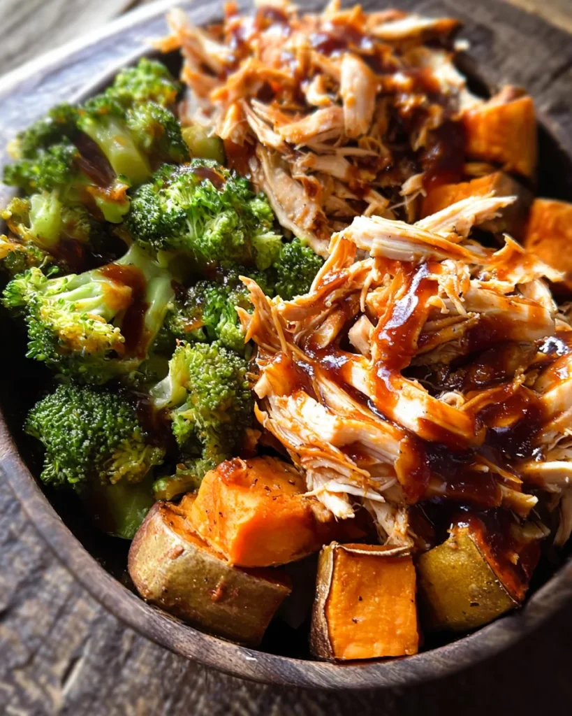 BBQ Chicken & Roasted Sweet Potato Bowls