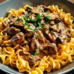 Beef Stroganoff with Egg Noodles
