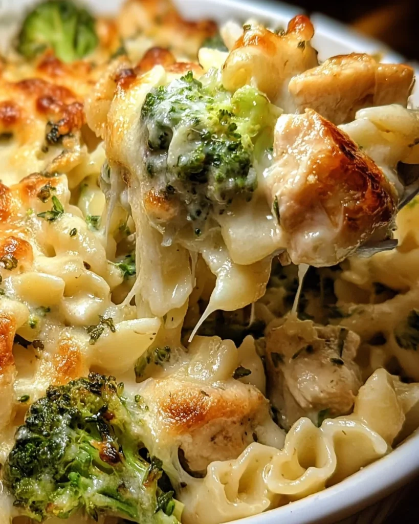 Chicken and Broccoli Alfredo Bake