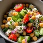Cottage Cheese and Chickpeas Salad