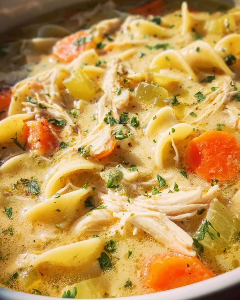 Creamy Chicken Noodle Soup Recipe