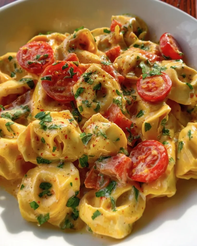 Creamy Tortellini with Tomatoes