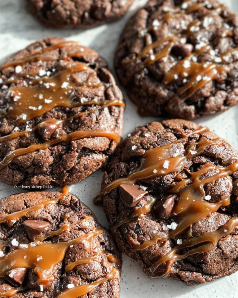 Double Chocolate Salted Caramel Cookies