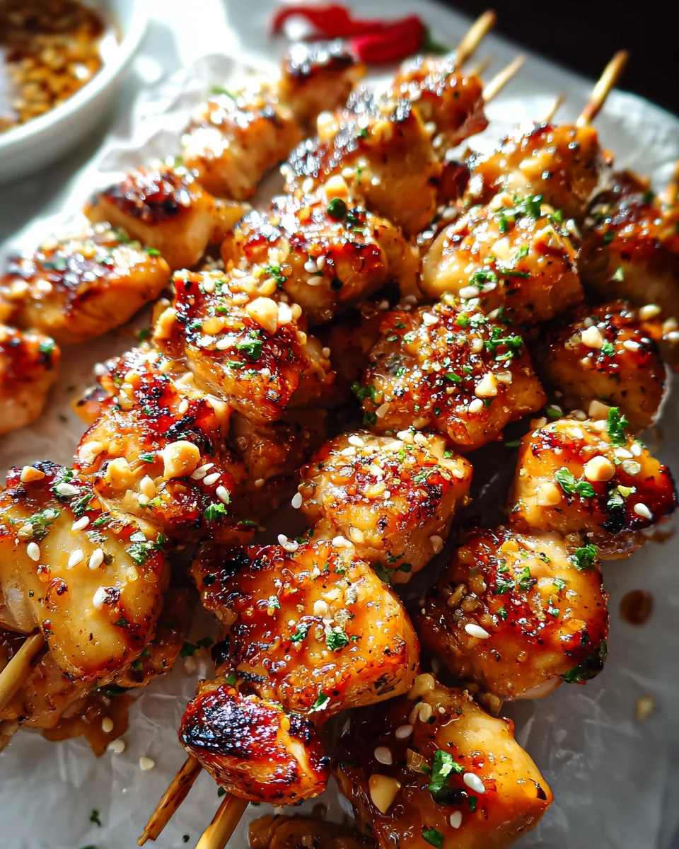 Easy Grilled Asian Chicken Skewers with Honey Garlic Sauce 21 Easy