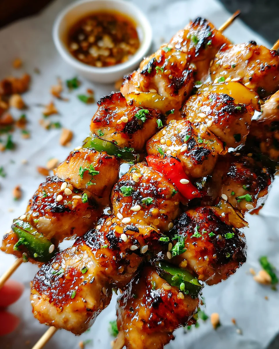 Easy Grilled Asian Chicken Skewers with Honey Garlic Sauce 22 Easy