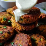 Easy Lentil Patties (with Lemon Tahini Dip)
