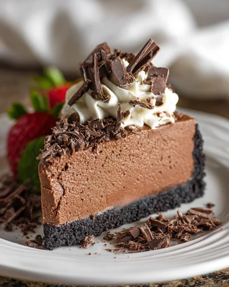 Easy No Bake Chocolate Cheesecake