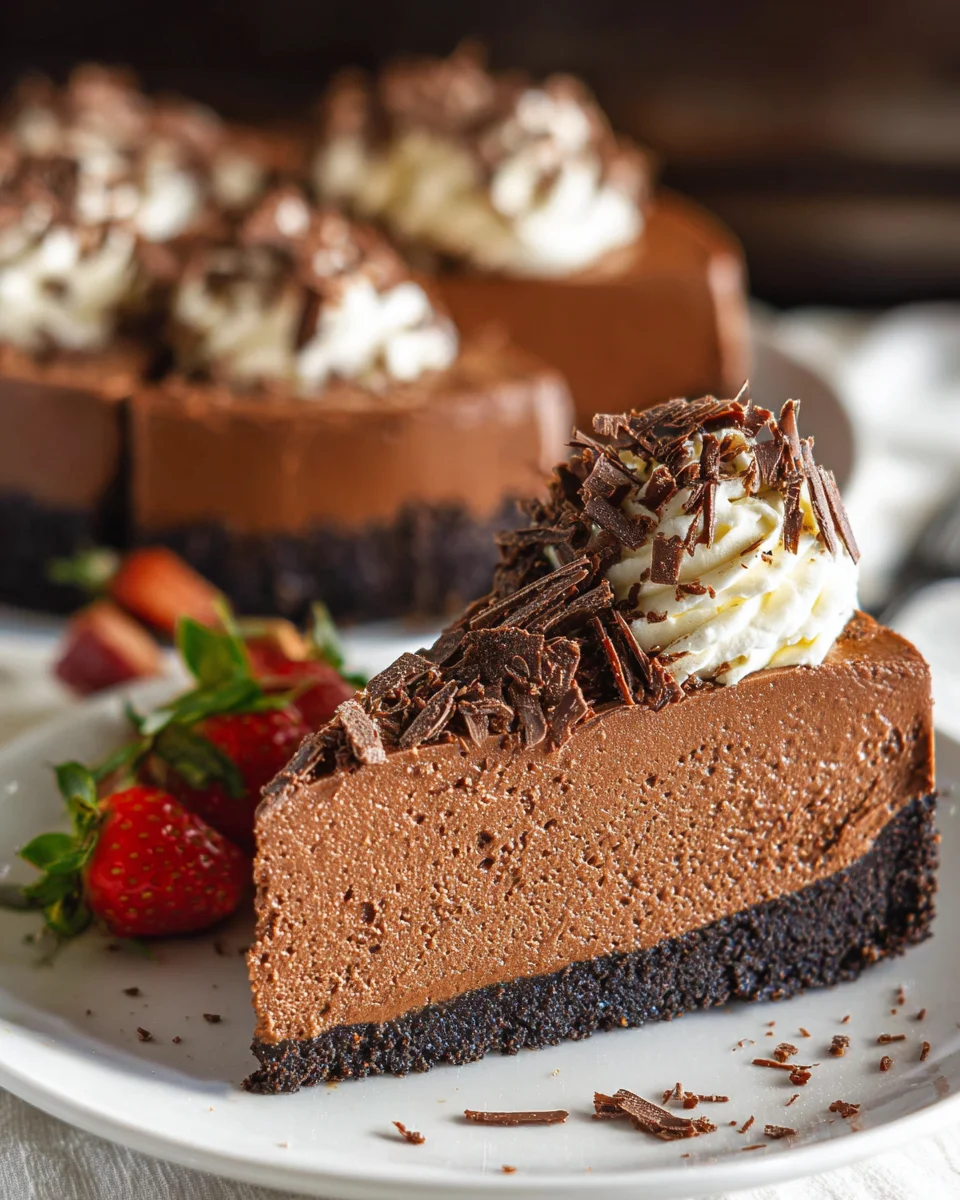 Easy No Bake Chocolate Cheesecake 19 Easy