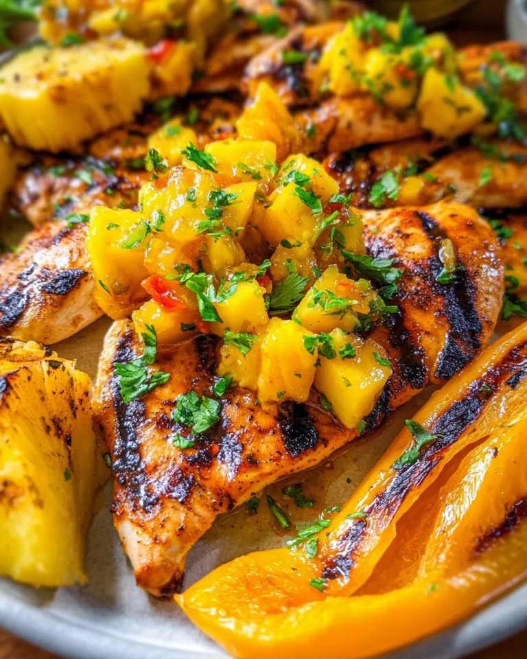 Grilled Mango Pineapple Chicken