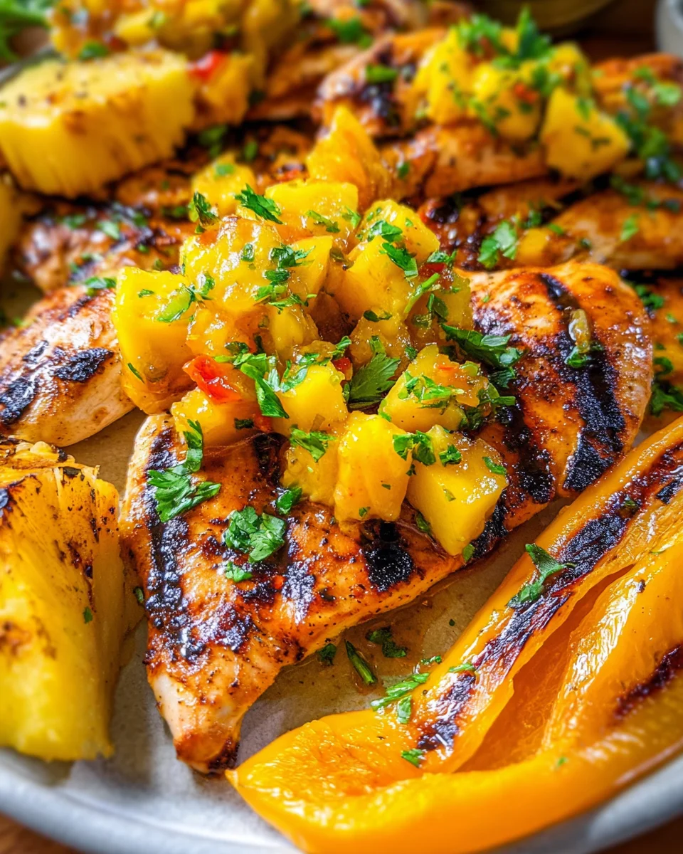 Grilled Mango Pineapple Chicken