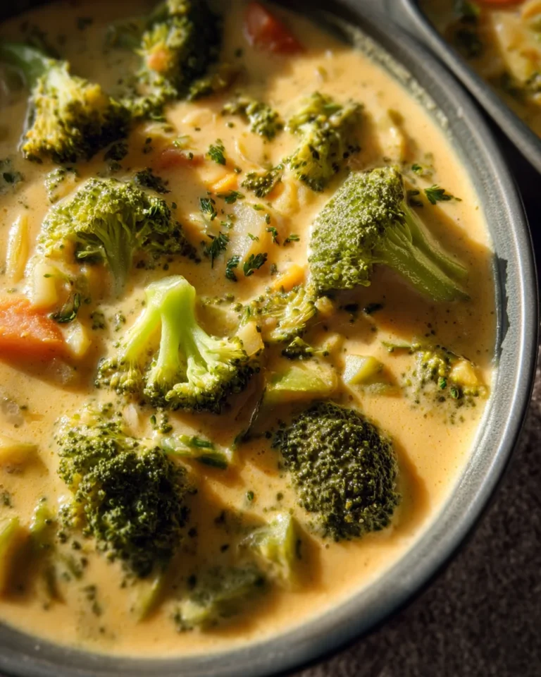 High Protein Broccoli Cheddar Soup