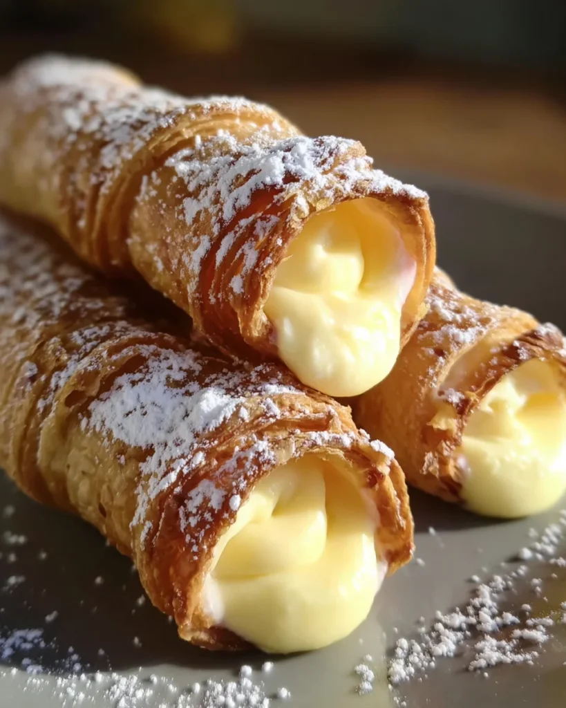 Italian Cream Stuffed Cannoncini